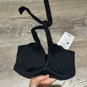 NWT Athleta Sculpted Halter Bikini Top 32 D/DD. Black